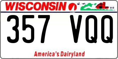 WI license plate 357VQQ