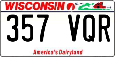 WI license plate 357VQR