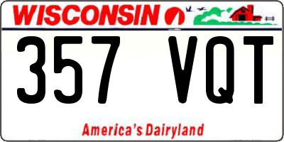 WI license plate 357VQT