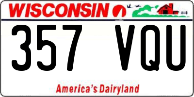 WI license plate 357VQU