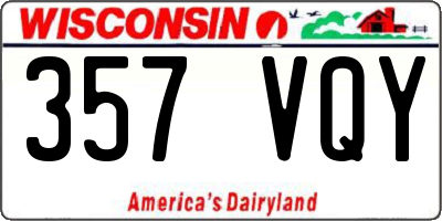 WI license plate 357VQY