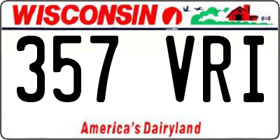 WI license plate 357VRI