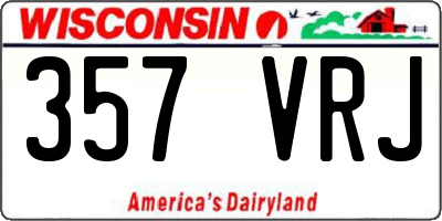 WI license plate 357VRJ