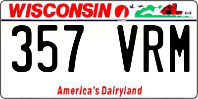 WI license plate 357VRM