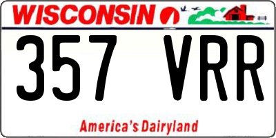 WI license plate 357VRR