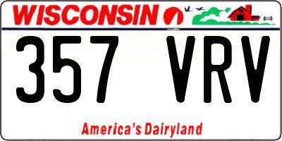 WI license plate 357VRV