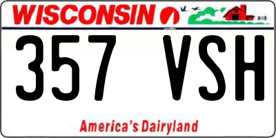 WI license plate 357VSH