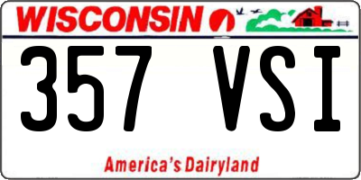 WI license plate 357VSI