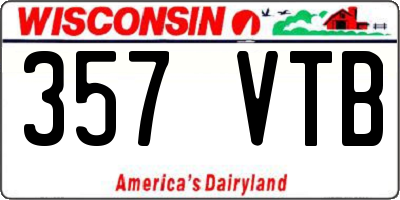 WI license plate 357VTB