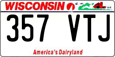 WI license plate 357VTJ