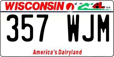 WI license plate 357WJM