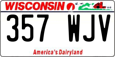 WI license plate 357WJV