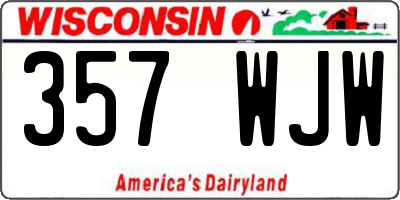 WI license plate 357WJW