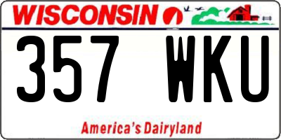WI license plate 357WKU