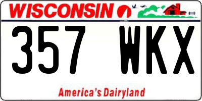 WI license plate 357WKX