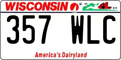 WI license plate 357WLC