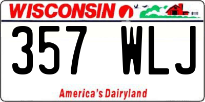 WI license plate 357WLJ
