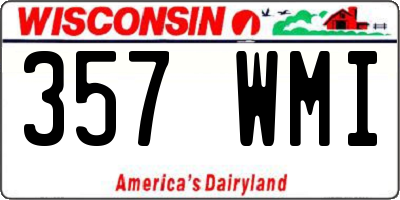 WI license plate 357WMI