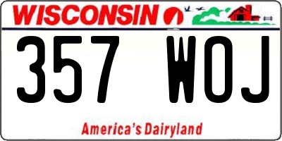 WI license plate 357WOJ