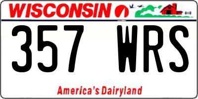 WI license plate 357WRS