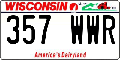 WI license plate 357WWR