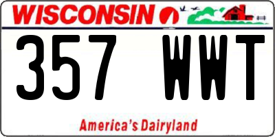 WI license plate 357WWT