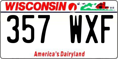 WI license plate 357WXF
