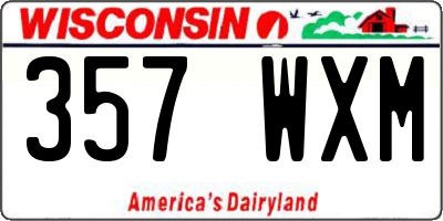 WI license plate 357WXM