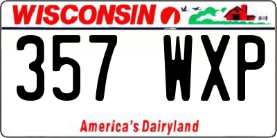 WI license plate 357WXP