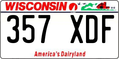 WI license plate 357XDF