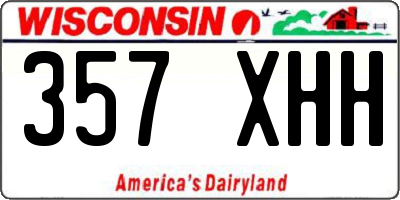WI license plate 357XHH
