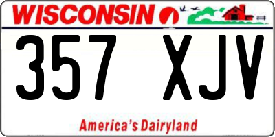 WI license plate 357XJV