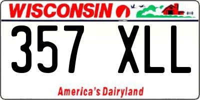 WI license plate 357XLL