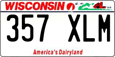 WI license plate 357XLM