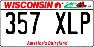 WI license plate 357XLP