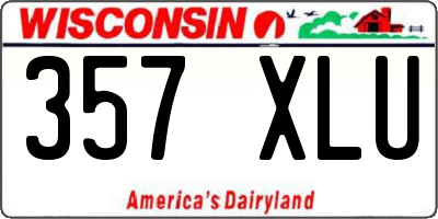 WI license plate 357XLU