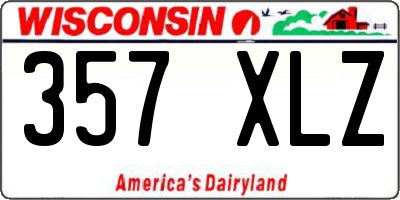 WI license plate 357XLZ