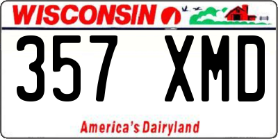 WI license plate 357XMD