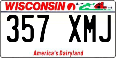 WI license plate 357XMJ