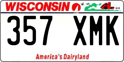 WI license plate 357XMK