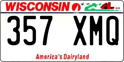 WI license plate 357XMQ