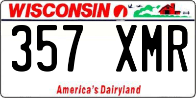 WI license plate 357XMR