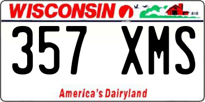 WI license plate 357XMS