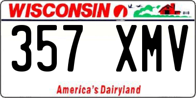WI license plate 357XMV