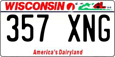 WI license plate 357XNG