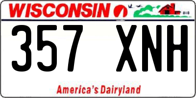WI license plate 357XNH