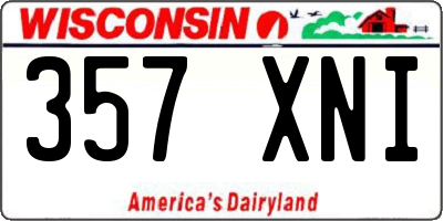 WI license plate 357XNI