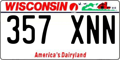 WI license plate 357XNN