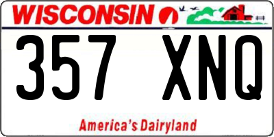 WI license plate 357XNQ