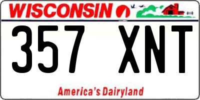 WI license plate 357XNT